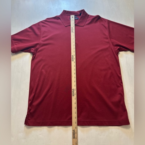 Hathaway Premium Pima Cotton Polo Men’s Size L Maroon Short Sleeve 100% Cotton - Picture 5 of 8